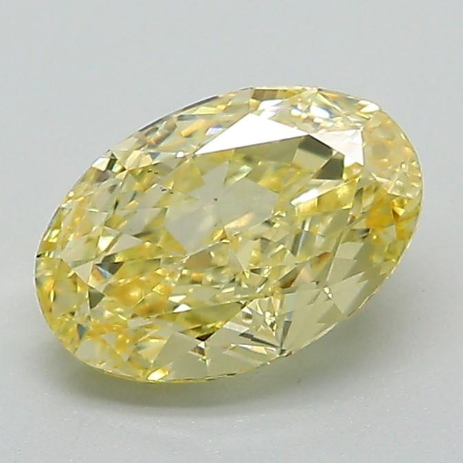 1.31 Ct. Fancy Intense Yellow Oval Lab Grown Diamond