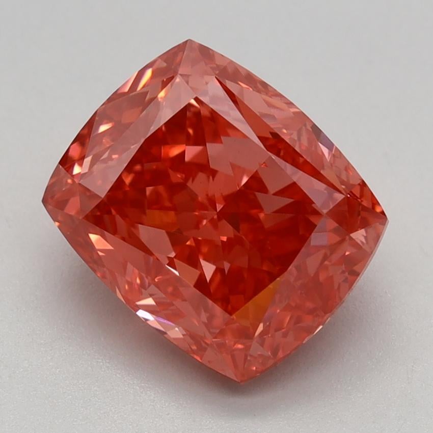 2.73 Ct. Fancy Vivid Pink Cushion Lab Grown Diamond