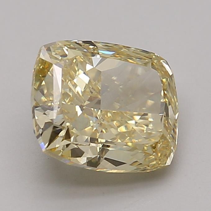 2.17 Ct. Fancy Intense Yellow Cushion Lab Grown Diamond