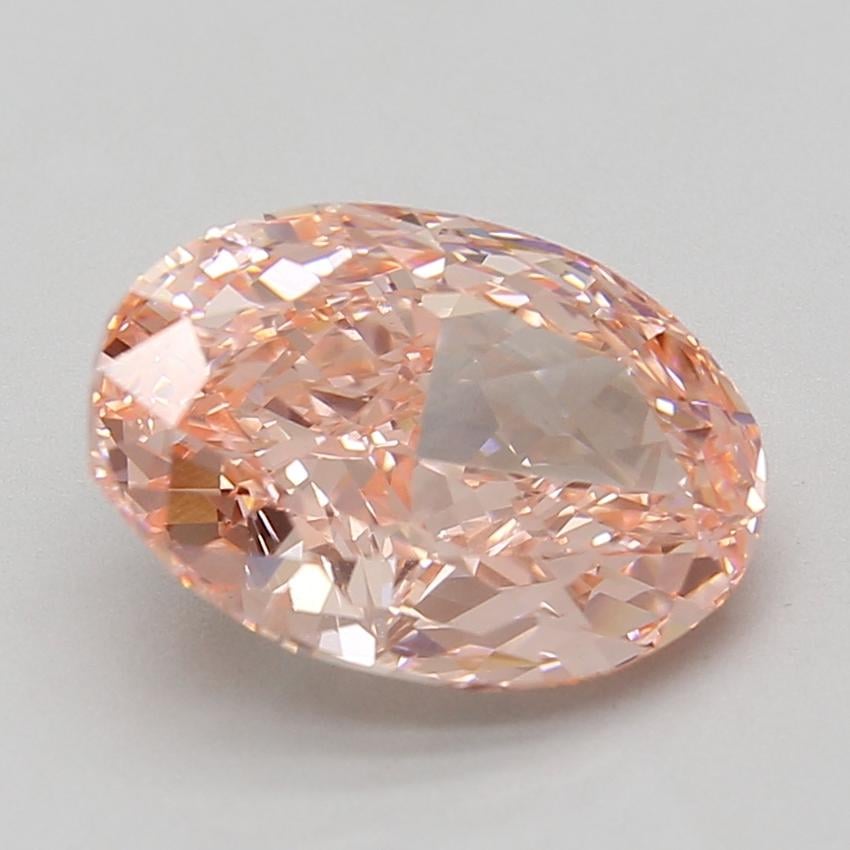 5.09 Ct. Fancy Vivid Pink Oval Lab Grown Diamond