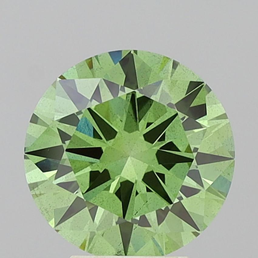 4.00 Ct. Fancy Vivid Green Round Lab Grown Diamond