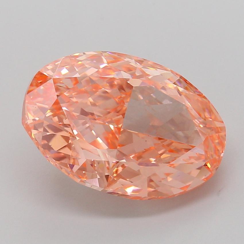 8.08 Ct. Fancy Vivid Pink Oval Lab Grown Diamond