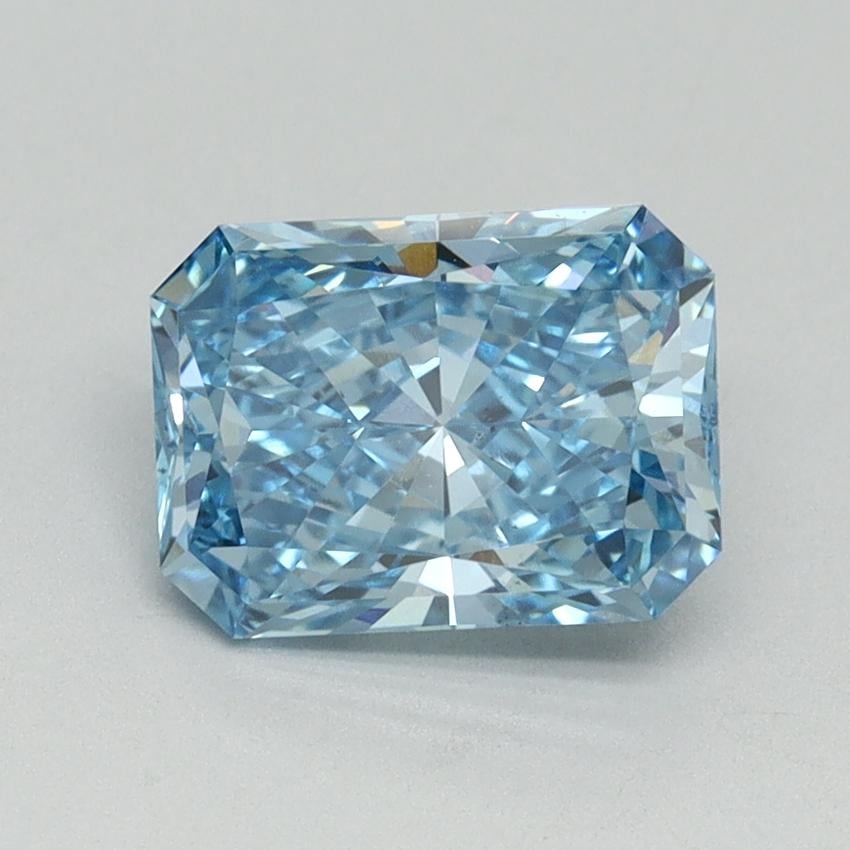 1.59 Ct. Fancy Vivid Blue Radiant Lab Grown Diamond