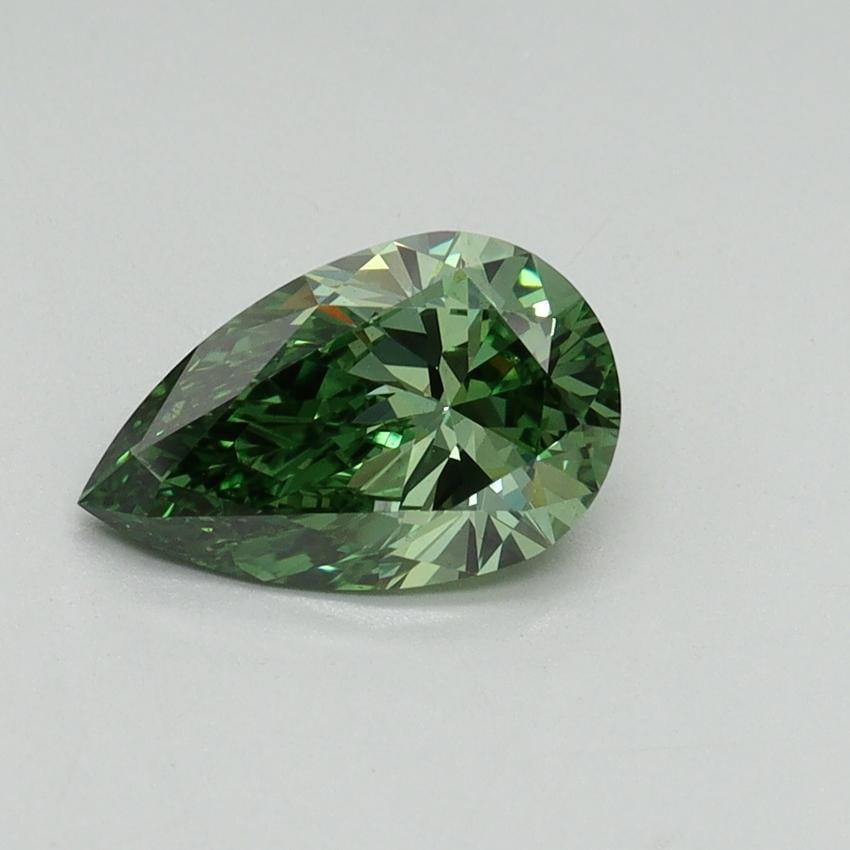 1.04 Ct. Fancy Vivid Pacific Green Pear Lab Grown Diamond