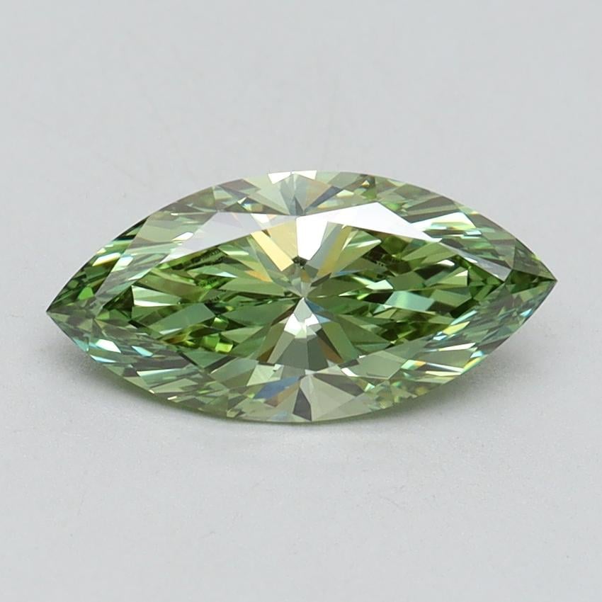 1.05 Ct. Fancy Vivid Green Marquise Lab Grown Diamond