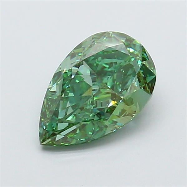 1.77 Ct. Fancy Vivid  Green Pear Lab Grown Diamond