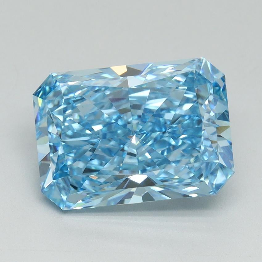 4.04 Ct. Fancy Vivid Blue Radiant Lab Grown Diamond