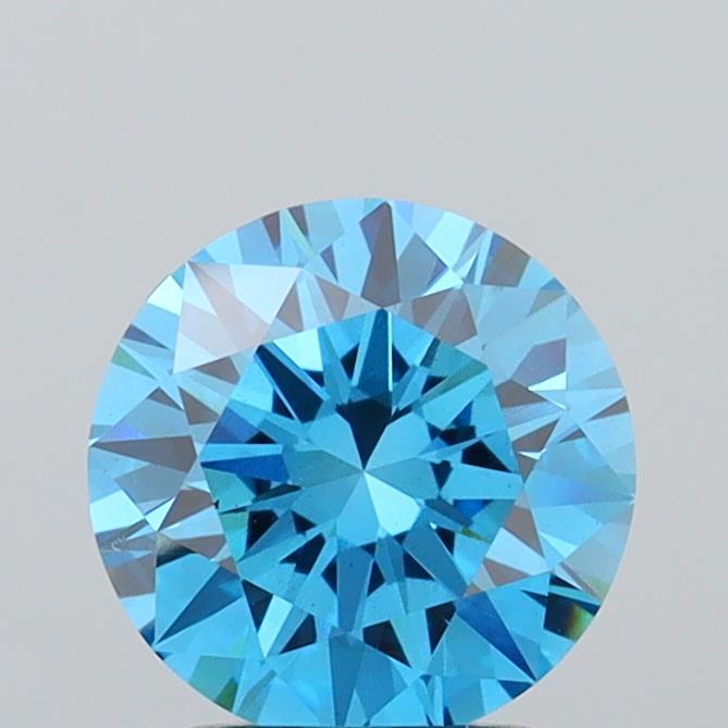 2.02 Ct. Fancy Vivid  Blue Round Lab Grown Diamond