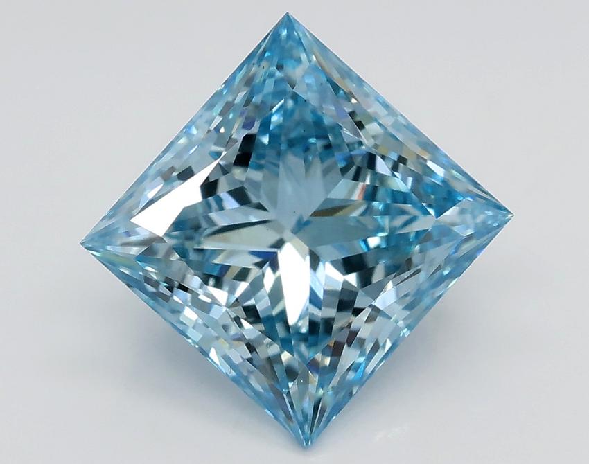 3.01 Ct. Fancy Blue Princess Lab Grown Diamond