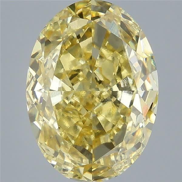 5.01 Ct. Fancy Intense Yellow Oval Lab Grown Diamond