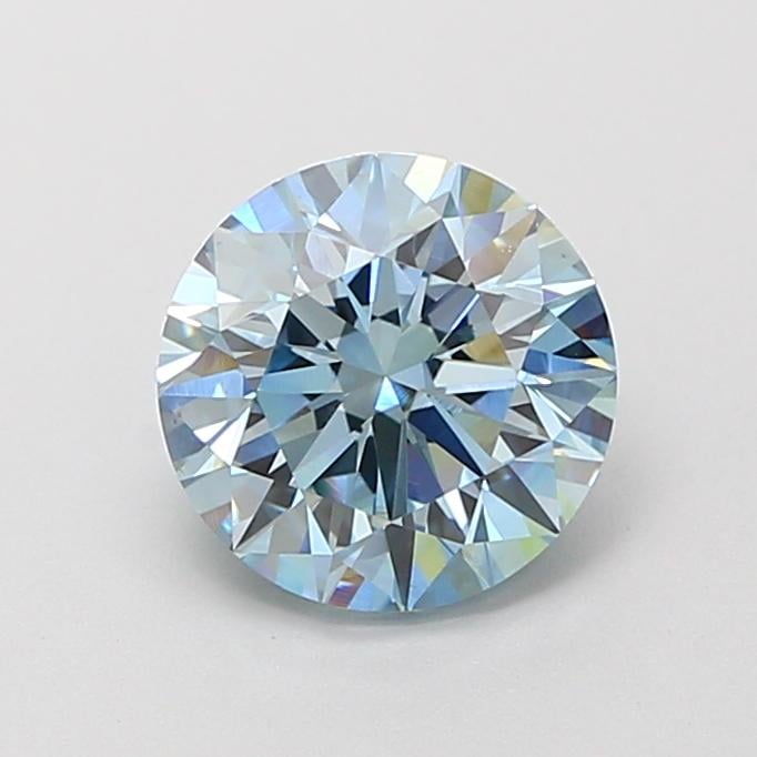 1.66 Ct. Fancy Vivid Blue Round Lab Grown Diamond