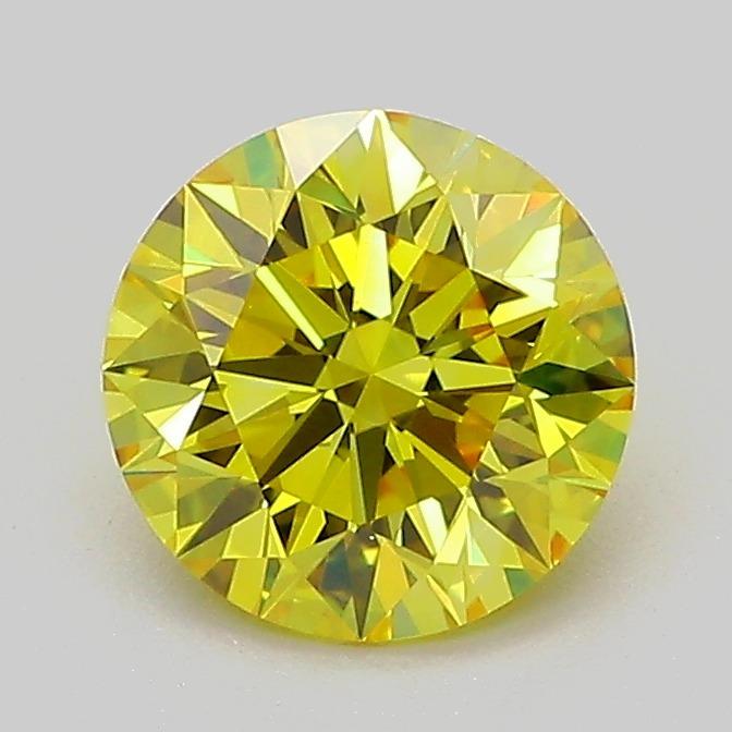 1.27 Ct. Fancy Intense  Yellow Round Lab Grown Diamond