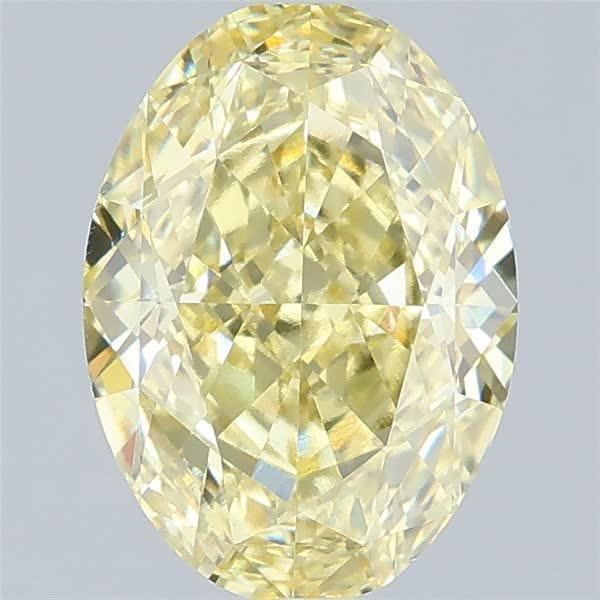 2.60 Ct. Fancy Intense Yellow Oval Lab Grown Diamond