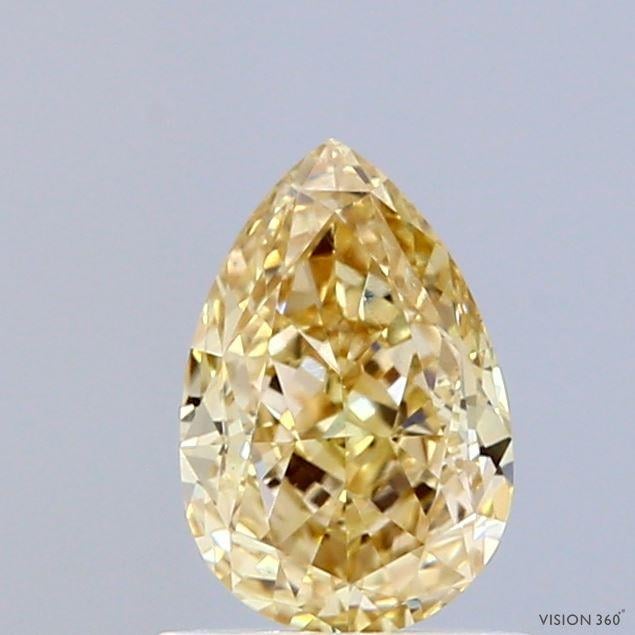 1.08 Ct. Fancy Yellow Pear Lab Grown Diamond