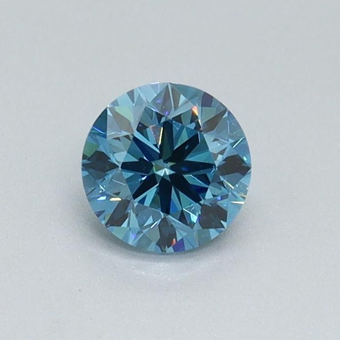 0.40 Ct. Fancy Vivid Malibu Blue Round Lab Grown Diamond