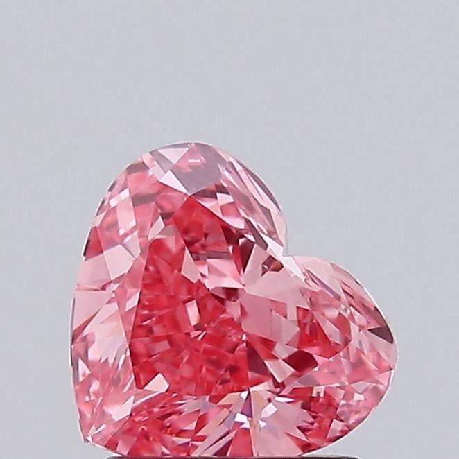 1.29 Ct. Fancy Vivid Pink Heart Lab Grown Diamond