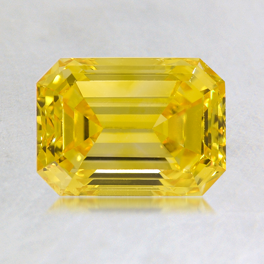 1.34 ct. Lab Grown Fancy Vivid Yellow Emerald Diamond