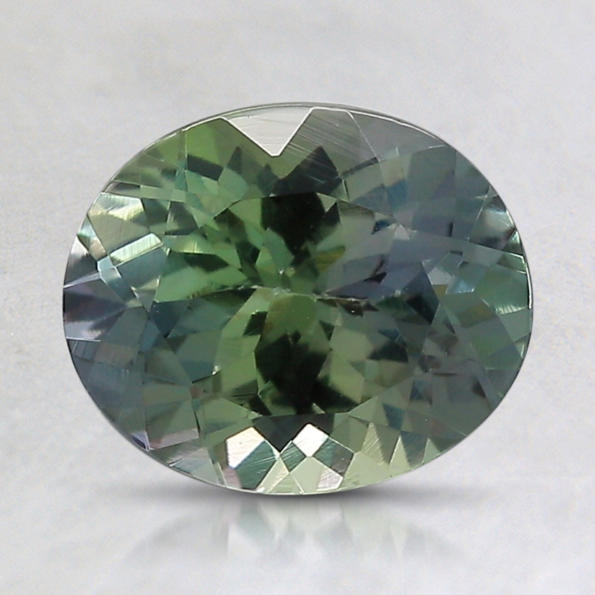 9.6x8mm Unheated Parti-Color Oval Tanzanite