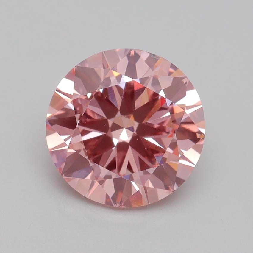 2.50 Ct. Fancy Intense Pink Round Lab Grown Diamond