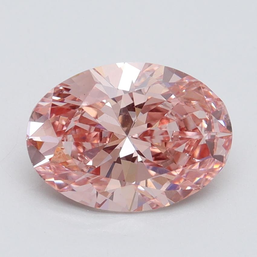 2.12 Ct. Fancy Intense Pink Oval Lab Grown Diamond