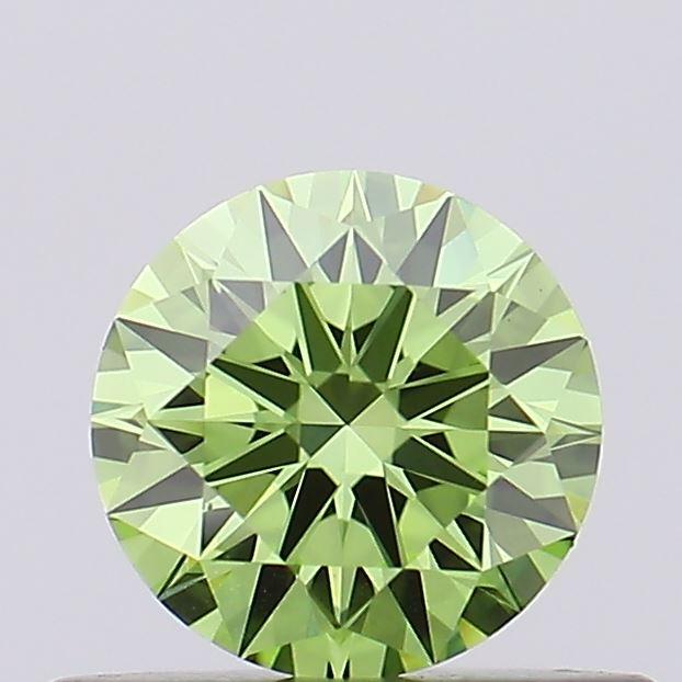 0.36 Ct. Fancy Vivid Green Round Lab Grown Diamond
