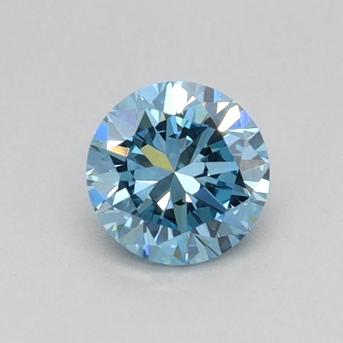 0.34 Ct. Fancy Vivid Blue Round Lab Grown Diamond