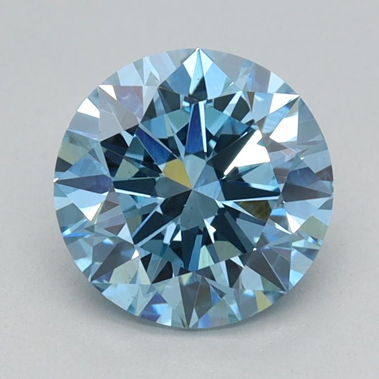 1.11 Ct. Fancy Vivid Blue Round Lab Grown Diamond