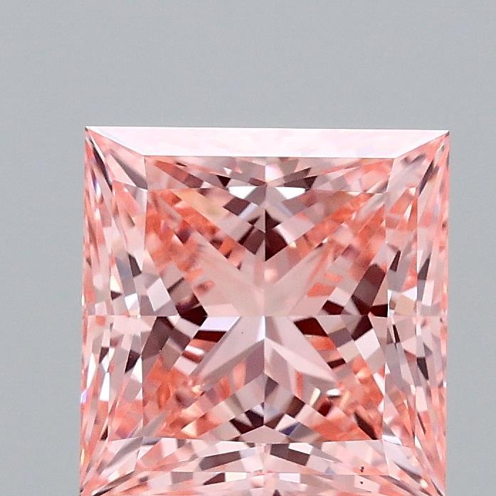 2.12 Ct. Fancy Vivid Pink Princess Lab Grown Diamond