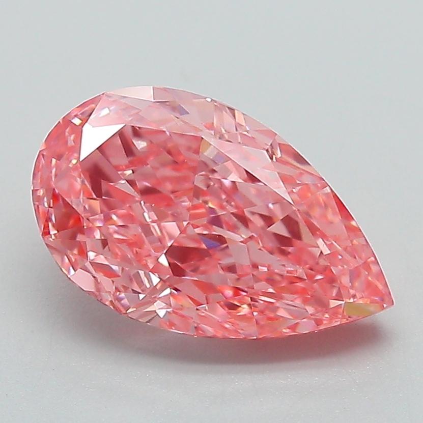 2.21 Ct. Fancy Vivid Pink Pear Lab Grown Diamond