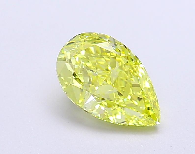 1.3 Ct. Fancy Vivid Yellow Pear Lab Grown Diamond