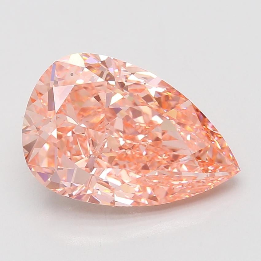 6.09 Ct. Fancy Vivid Pink Pear Lab Grown Diamond