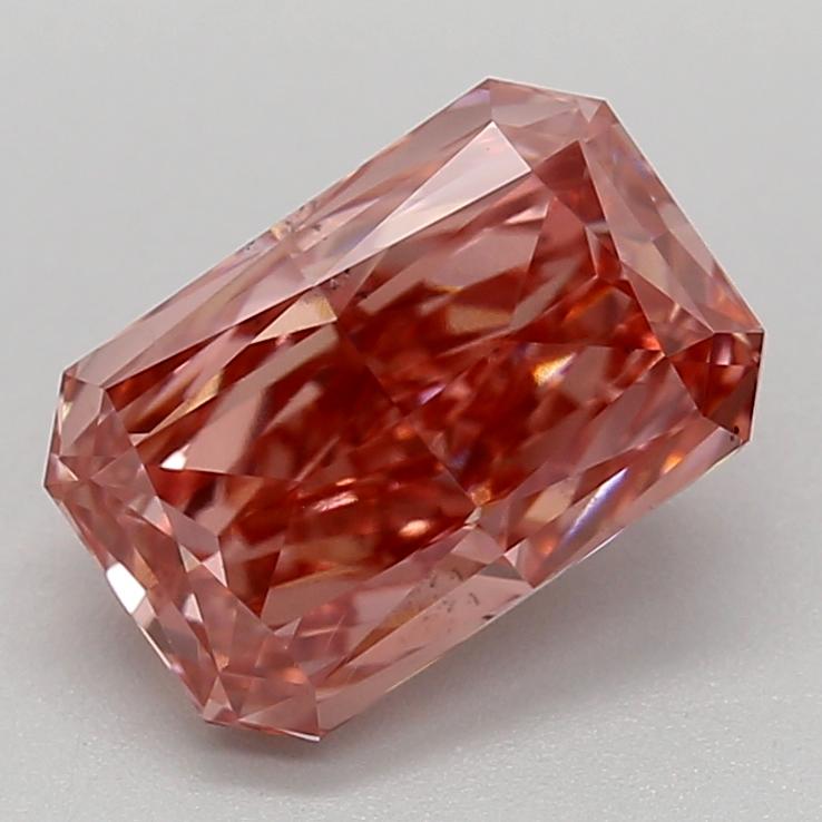 1.54 Ct. Fancy Vivid  Pink Radiant Lab Grown Diamond