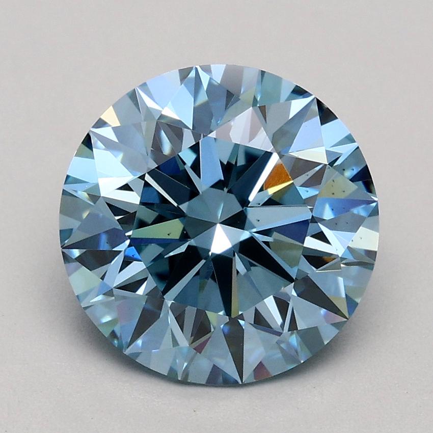 2.00 Ct. Fancy Intense Blue Round Lab Grown Diamond
