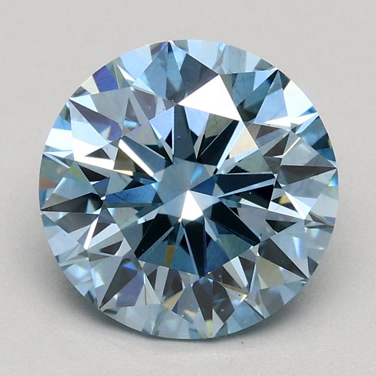 1.52 Ct. Fancy Blue Round Lab Grown Diamond