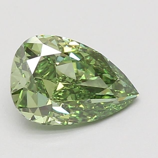 1.54 Ct. Fancy Vivid Green Pear Lab Grown Diamond