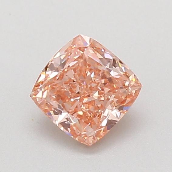 0.79 Ct. Fancy Vivid Pink Cushion Lab Grown Diamond