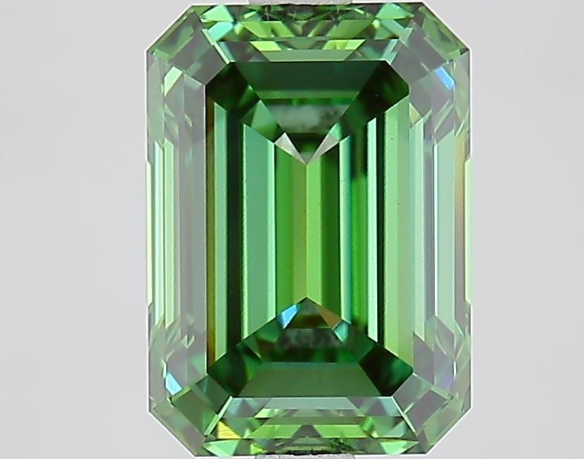 3.01 Ct. Fancy Vivid Green Emerald Lab Grown Diamond