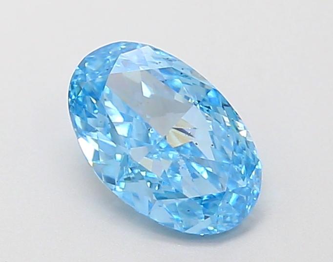0.70 Ct. Fancy Vivid  Blue Oval Lab Grown Diamond