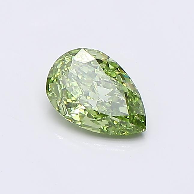 0.51 Ct. Fancy Vivid  Green Pear Lab Grown Diamond