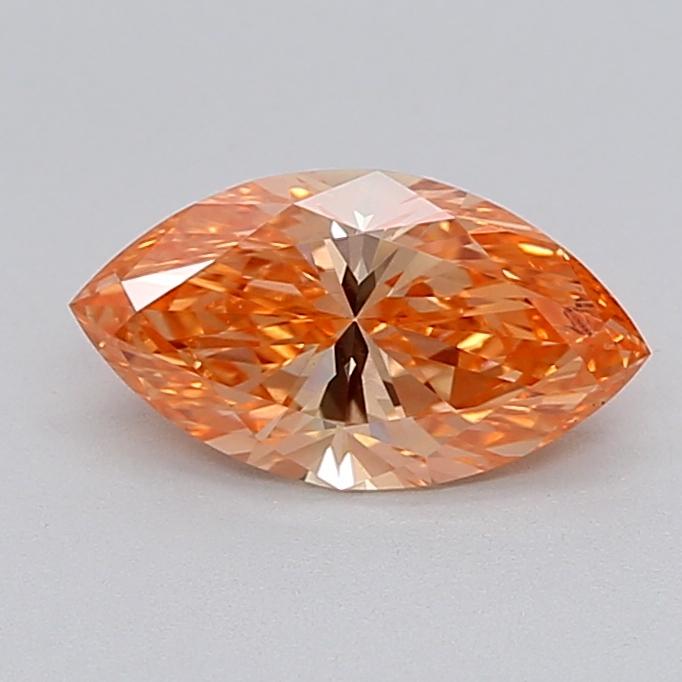 1.05 Ct. Fancy Vivid Pinkish Orange Marquise Lab Grown Diamond
