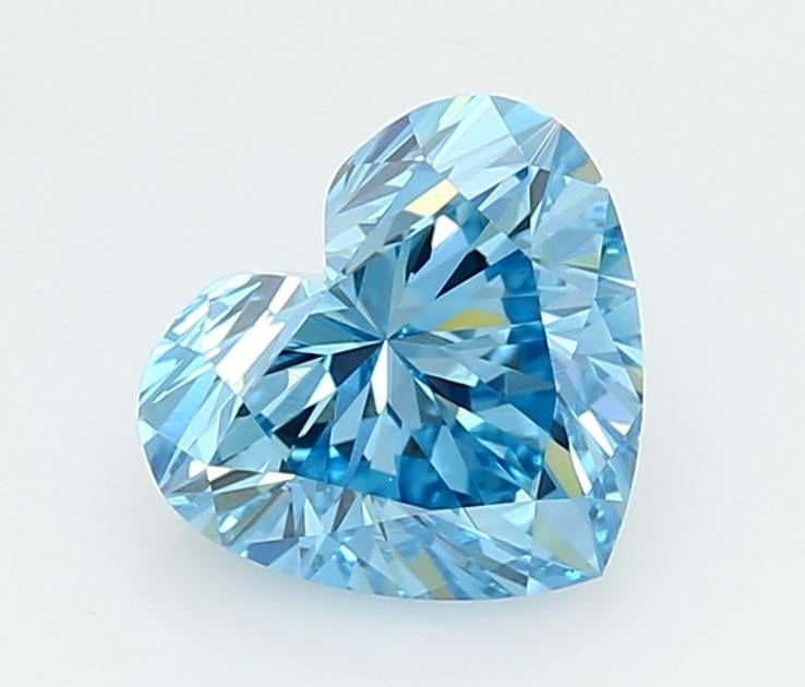 1.51 Ct. Fancy Vivid  Blue Heart Lab Grown Diamond