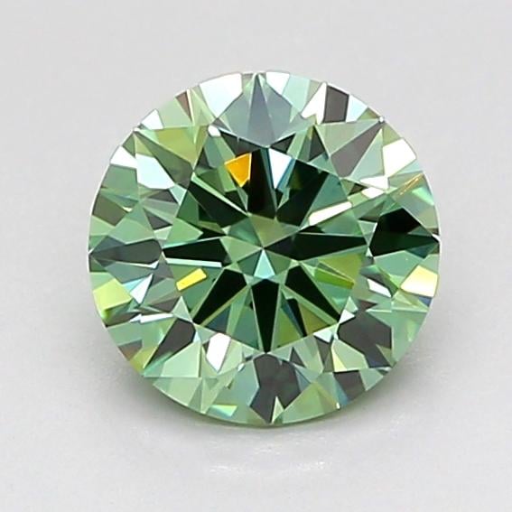 1.05 Ct. Fancy Vivid Green Round Lab Grown Diamond