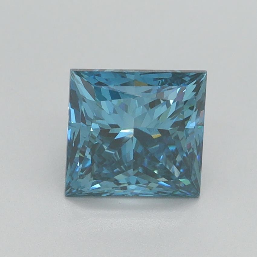 1.50 Ct. Fancy Vivid Blue Princess Lab Grown Diamond