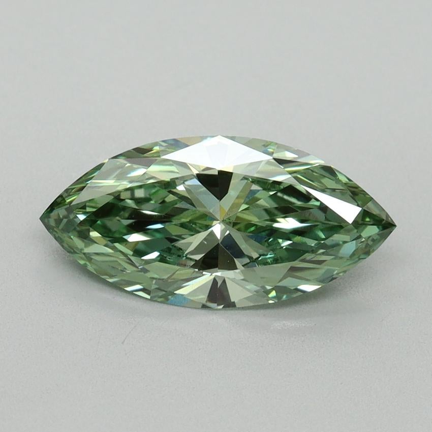 1.61 Ct. Fancy Vivid Green Marquise Lab Grown Diamond
