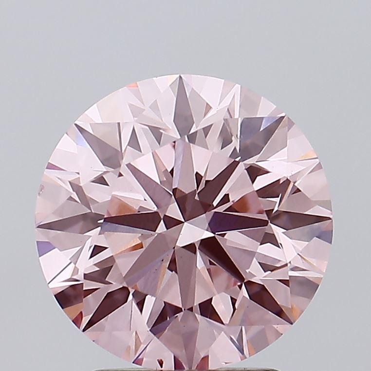 2.90 Ct. Fancy Intense Pink Round Lab Grown Diamond