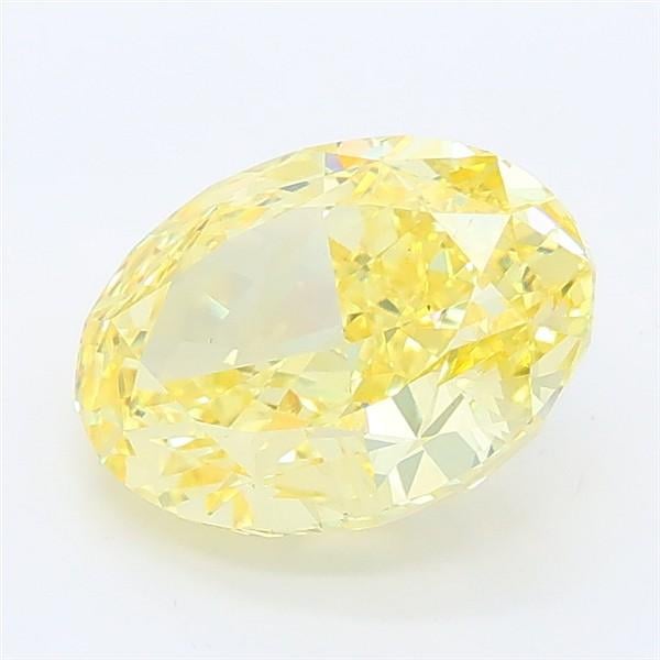 2.29 Ct. Fancy Intense Yellow Oval Lab Grown Diamond