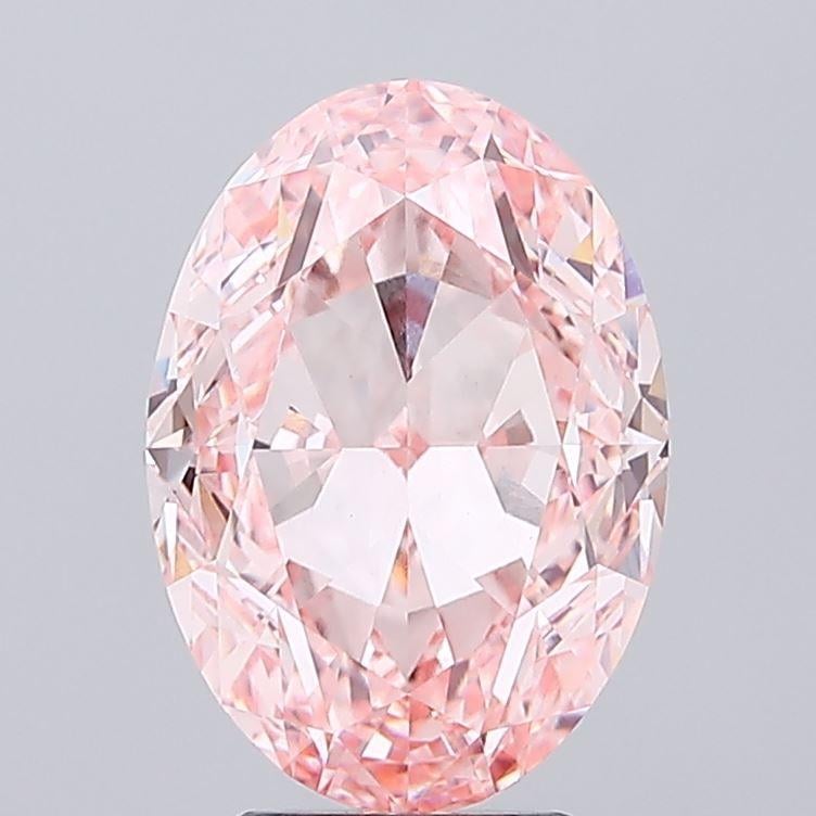 5.39 Ct. Fancy Vivid Pink Oval Lab Grown Diamond
