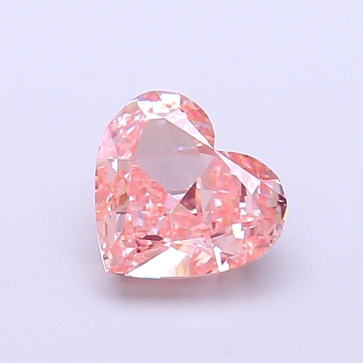 1.24 Ct. Fancy Intense  Pink Heart Lab Grown Diamond