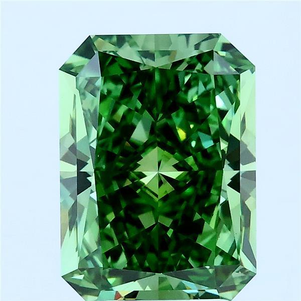 3.01 Ct. Fancy Vivid Green Radiant Lab Grown Diamond