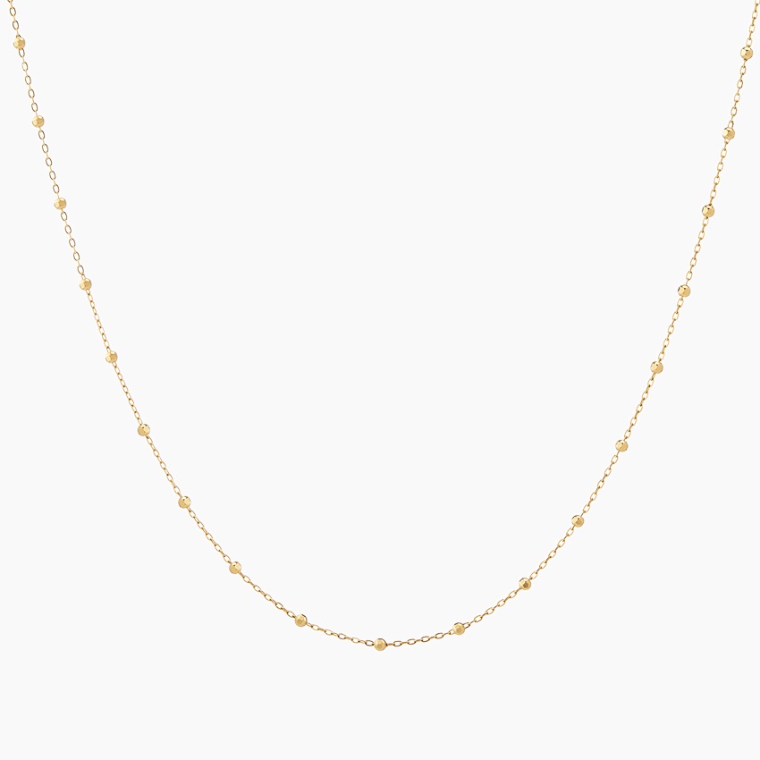14K Yellow Gold Zoe 16 in. Bead Station Chain